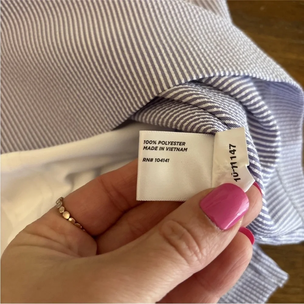 Lady Hagen Lavender Stripe Seersucker Golf Skort Size 10 - Picture 10 of 12